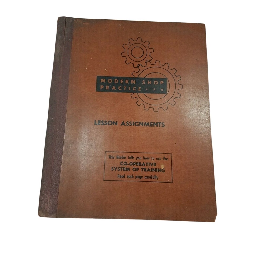 American Technical Society Modern Shop Practice Lesson Assignments Vtg Manual